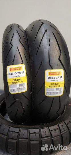 Pirelli Diablo Rosso III 180/55-17 и 120/70-17