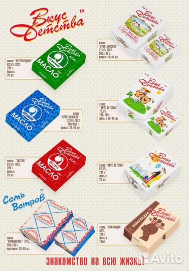 Масло сливочное, спред, маргарины, топ.масло