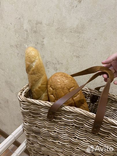 Плетеная корзина-шоппер