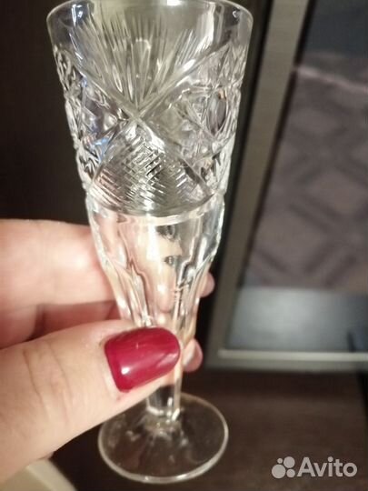 Хрустальные рюмки на ножке СССР