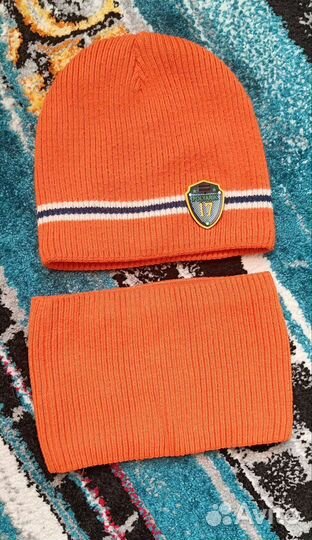 Комплект шапка и снуд для мальчика на 6-7 лет