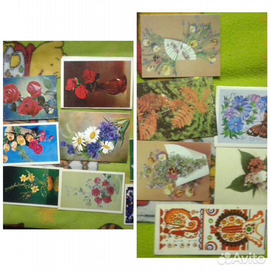 Открытки советские 8Марта Нгод Цветы Звери 9Мая