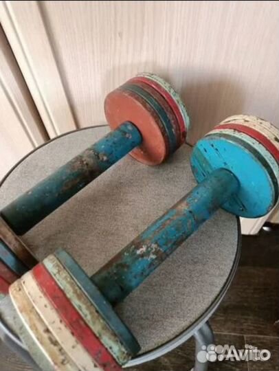 Гантели разборные.Времен ссср.цена за комплект