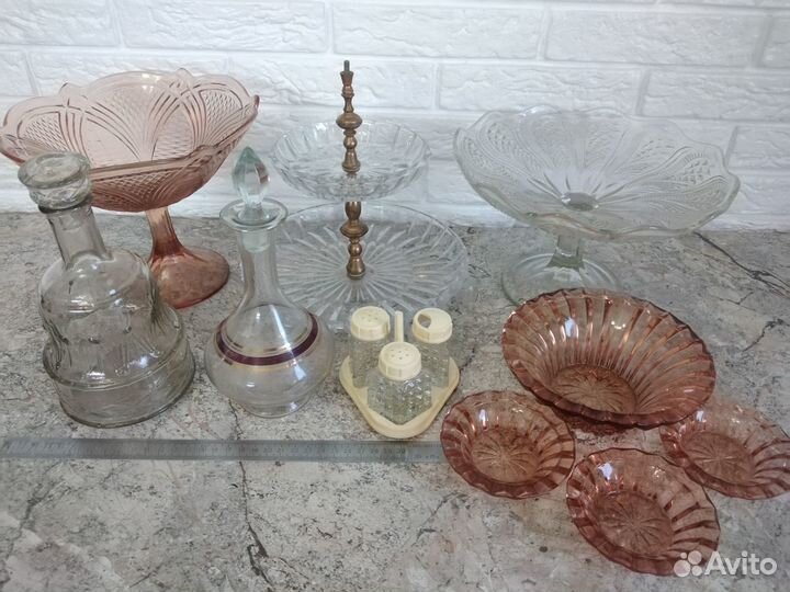 Вазы. Конфетница. Графины времён СССР. Винтаж