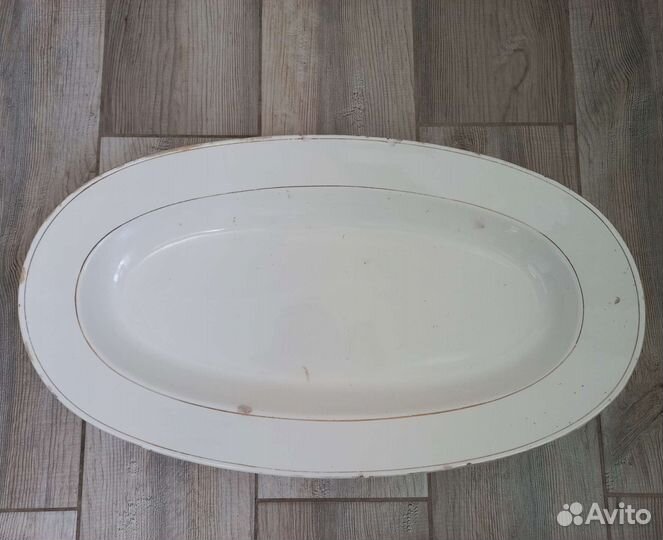 Блюдо овальное старинное