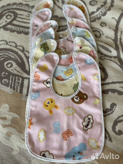 Слюнявчики-нагрудники 6шт