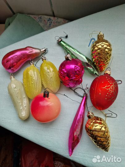 Елочные игрушки СССР раритет новогодние украшения