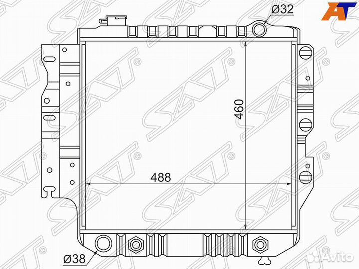 Радиатор Jeep Wrangler 86-07