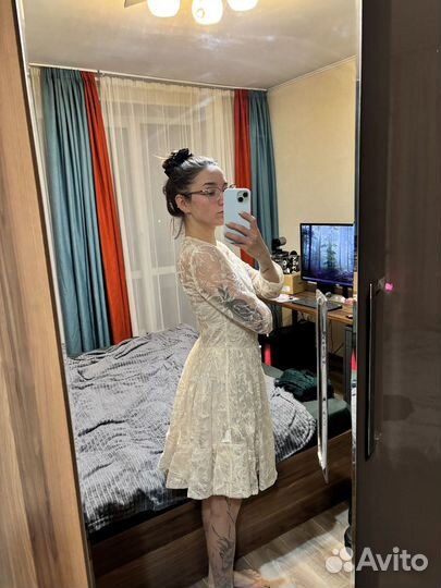 Вечернее платье 42 44 кружевное
