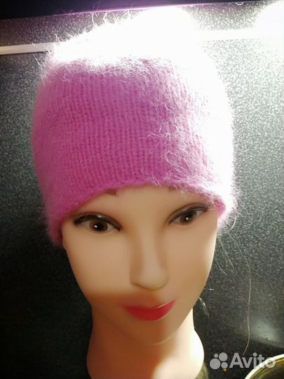 Шапка из пуха норки, сезон осень /весна