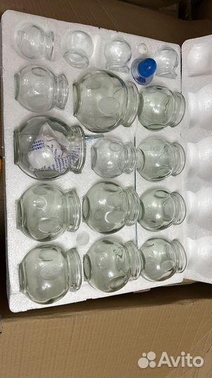 Стеклянные баночки для массажа/хиджамы art1