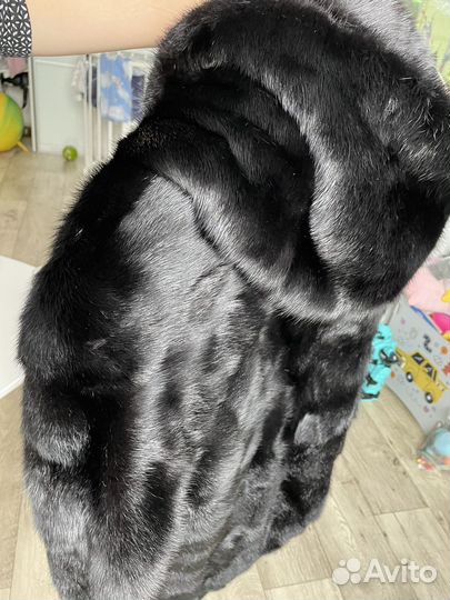 Шуба норковая с капюшоном 46 48
