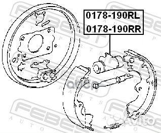 Цилиндр тормозной рабочий 0178-190RR 0178-190RR