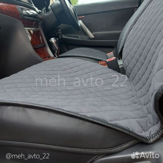 Чехлы накидки на сидения с боками,2 шт.,графитовые