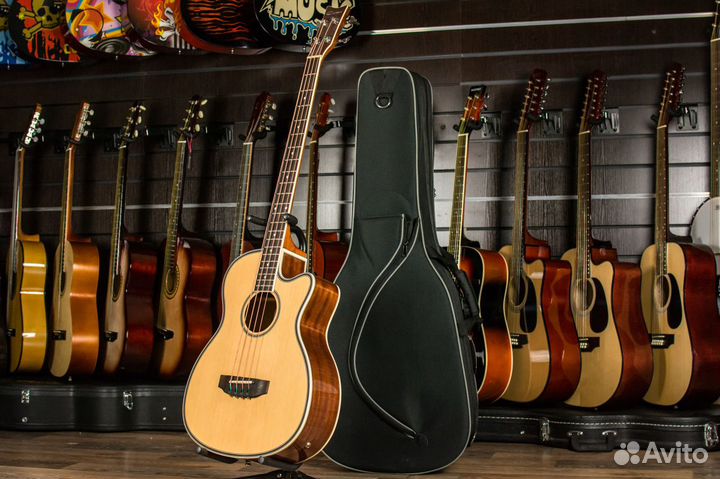 Акустическая бас гитара Caraya + Аксессуары