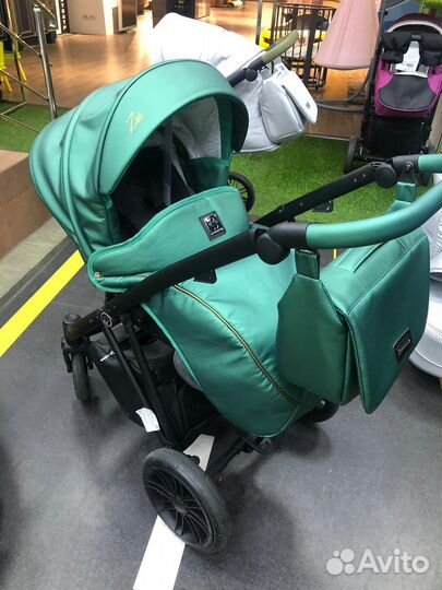 Коляска camarelo 2 в 1 зеленая