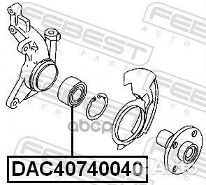 Подшипник ступичный передний (40x74x40)