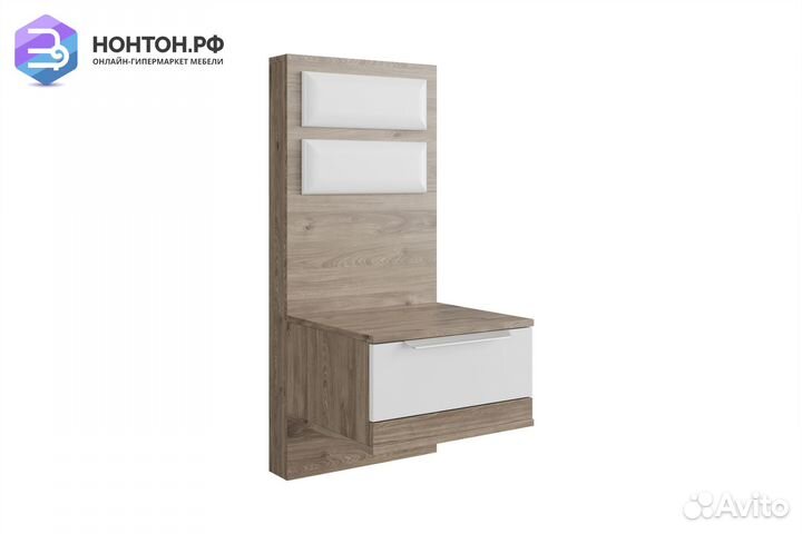 Тумба прикроватная Лагуна 8 с накладками гикори те