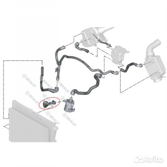 Патрубок системы охл. BMW 17127589632