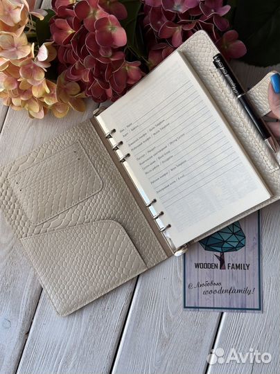 Ежедневник с гравировкой блокнот из кожи