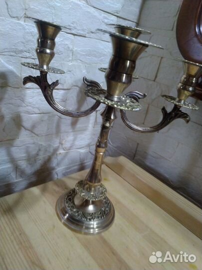 Старинный подсвечник латунь