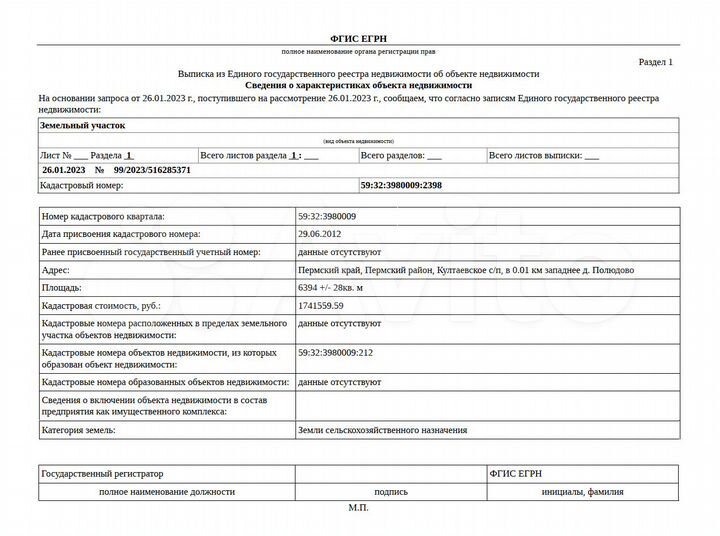 Участок 64 сот. (СНТ, ДНП)