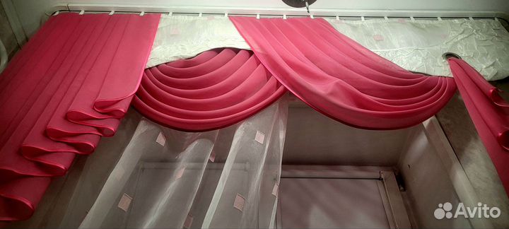 Шторы с ламбрикеном на кухню