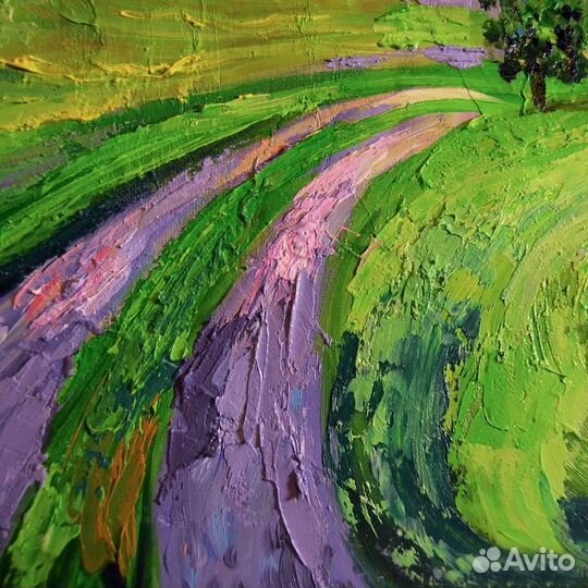 Картина Горы Алтай Дом река Горный Пейзаж