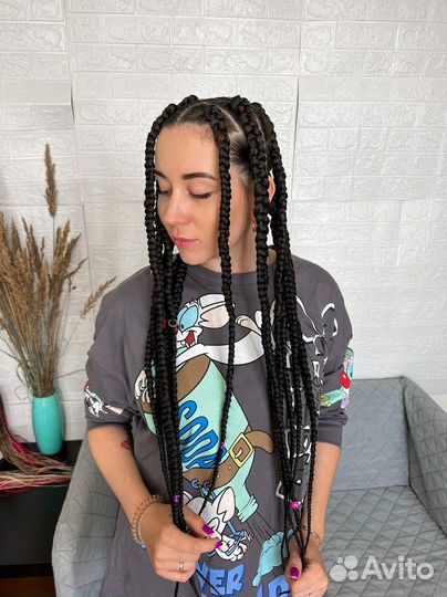 Косы с канекалоном, афрокосы, боксерские, дреды