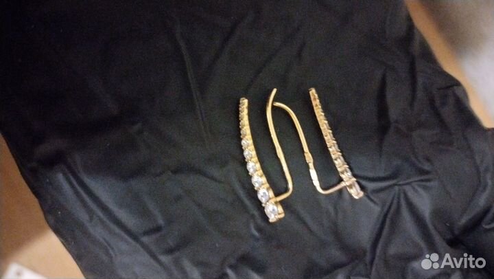 Золотые серьги каффы
