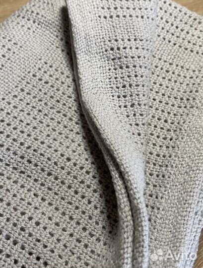 Плед детский новый вязаный в кроватку коляску