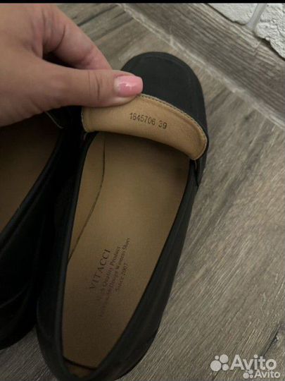 Лоферы 39 нат кожа