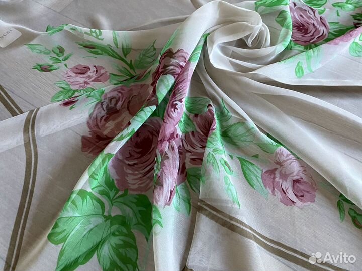 Платок из шифона gucci Цветы
