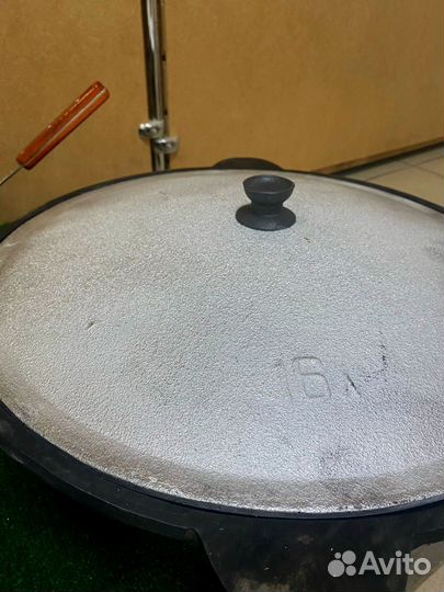 Казан чугунный 16 литров с крышкой