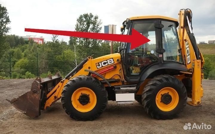 Стекло лобовое на экскаватор погрузчик Jcb 3 cx