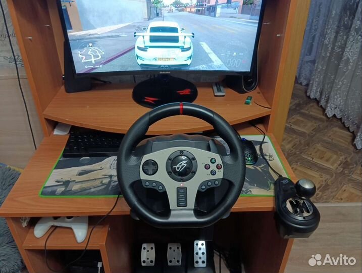 Игровой руль 900градусов Dexp wheelman pro gt
