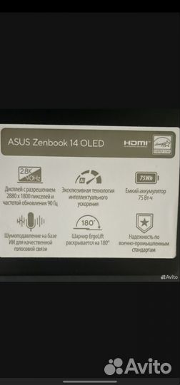 Ноутбук asus Zenbook 14 oled UM3402Y