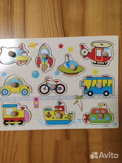 Деревянные пазлы вкладыши для маленьких детей