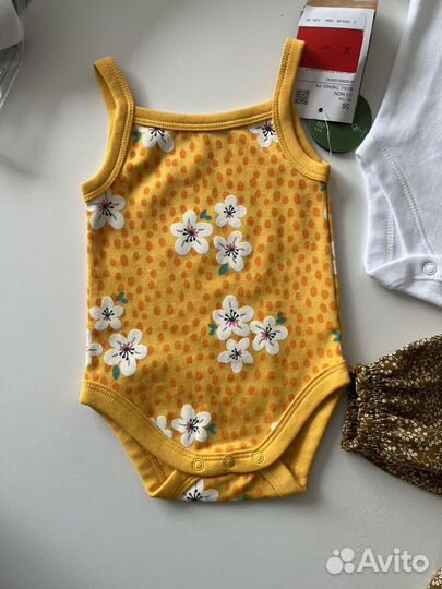 Пакет новых вещей для новорожденной девочки 56/62