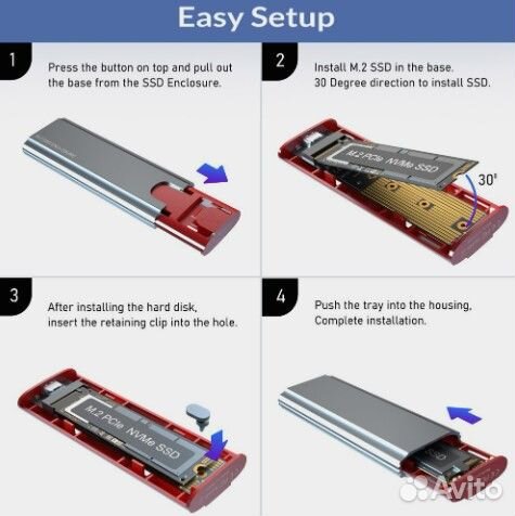 Корпус для внешнего диска M2 NVMe