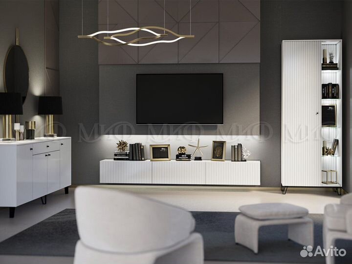 Гостиная.Тумба под телевизор.Тумба белая.Тумба