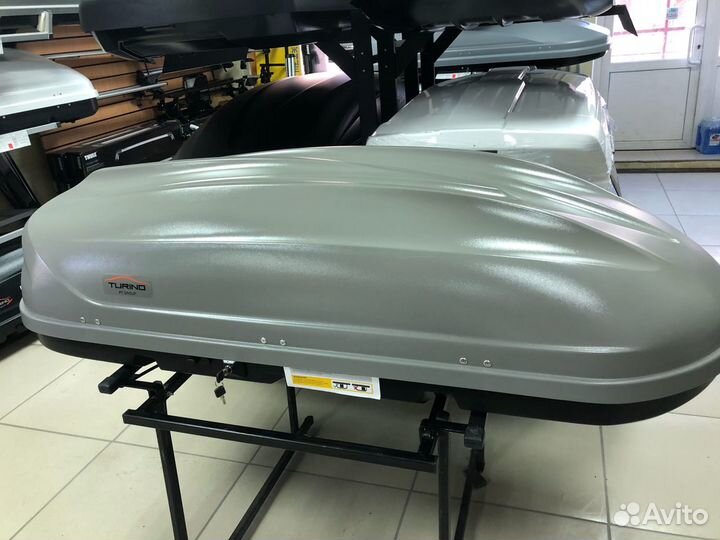 Автобокс багажник на крышу Toyota Avensis серый 41