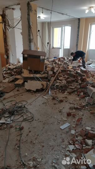 Демонтаж снос стен