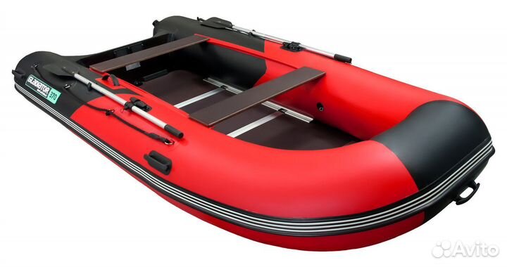 Лодка пвх Gladiator B370 красно-черный