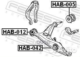 Сайлентблок нижн рычага внешний honda CR-V HAB-042