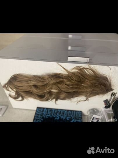 Волосы натуральные, хвост, коса