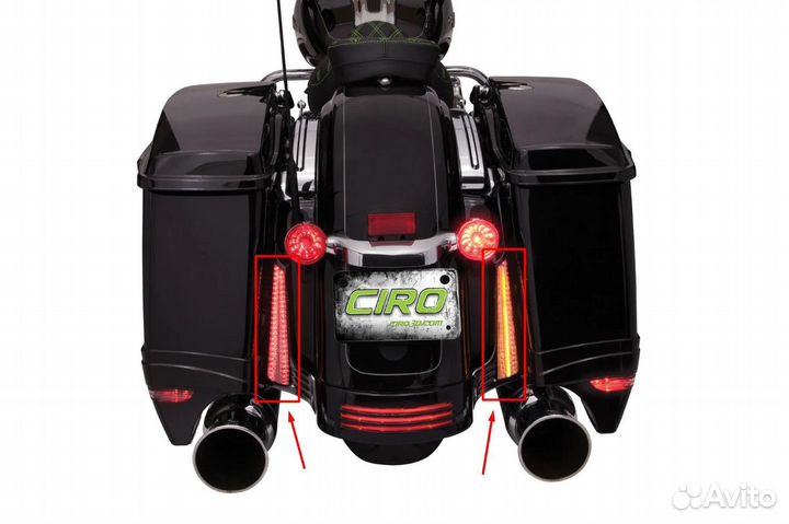 Поворотники фонари Ciro3d на Harley Davidson
