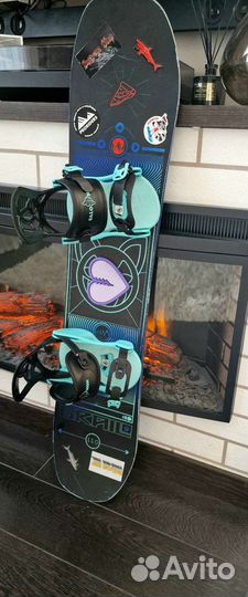 Сноуборд, крепы и маска salomon, шлем sinner