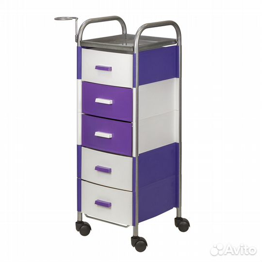 Тележка парикмахерская Глорис-02 цветные ящики