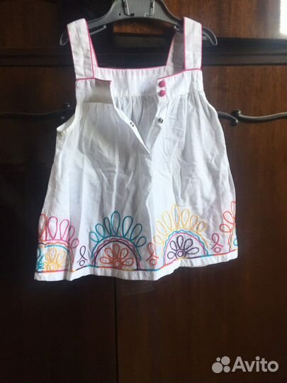 Блузка для девочки с вышивкой на рост 108